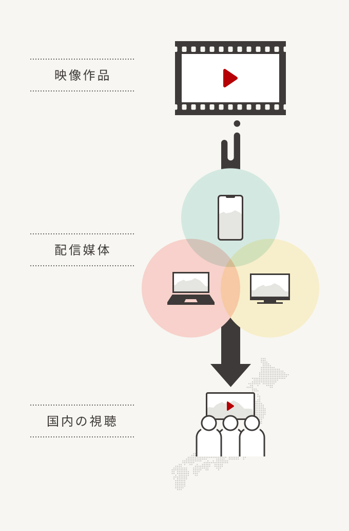 映像作品→[配信媒体]→国内の視聴